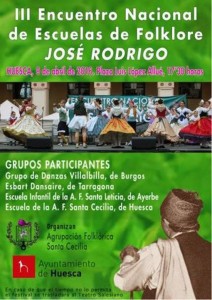 III Encuentro Nacional de Escuelas de Folklore José Rodrigo – Huesca